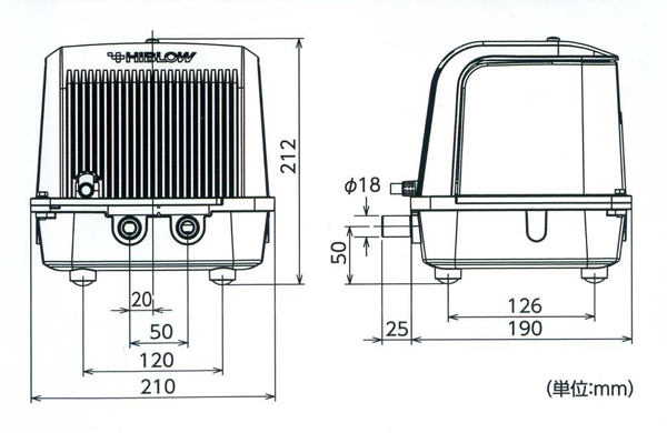 エアーポンプ テクノ高槻DUO-80(右)/消臭剤付き
